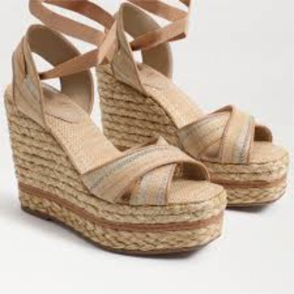 Sam Edelman Vaughn Ankle-Tie Espadrille Pl Natural - Picture 1 of 1